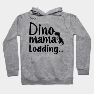 Dino Mama Loading Funny Pregnancy Announcement Hoodie